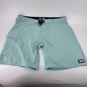 Pelagic Light Green Men Swim Board Shorts